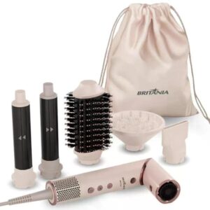 Secador de Cabelo Britânia BSD15A 1450W com 5 Acessórios Profissional Potente Leve com Modelador 127v