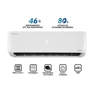 Ar-condicionado Split Hi Wall Hisense 12.000 BTUS Inverter Frio AS-12TW2RLD