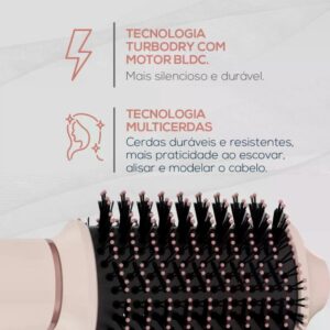 Secador de Cabelo Britânia BSD15A 1450W com 5 Acessórios Profissional Potente Leve com Modelador 220v