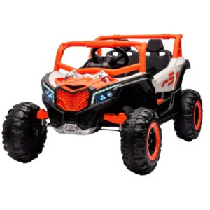 Carrinho Bang Toys Elétrico Infantil UTV R3 12V – com Portas que Abrem, Luzes, Sons, Bluetooth, Controle Remoto – Laranja