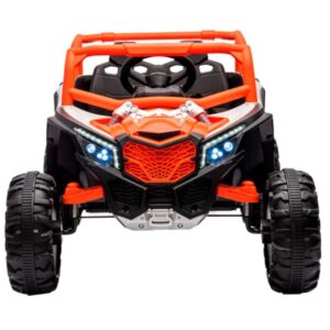 Carrinho Bang Toys Elétrico Infantil UTV R3 12V – com Portas que Abrem, Luzes, Sons, Bluetooth, Controle Remoto – Laranja