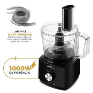 Multiprocessador Britânia 1000W 3 em 1 Lâminas Inox 127V – BMP900C