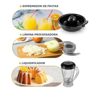 Multiprocessador Britânia 1000W 3 em 1 Lâminas Inox 127V – BMP900C