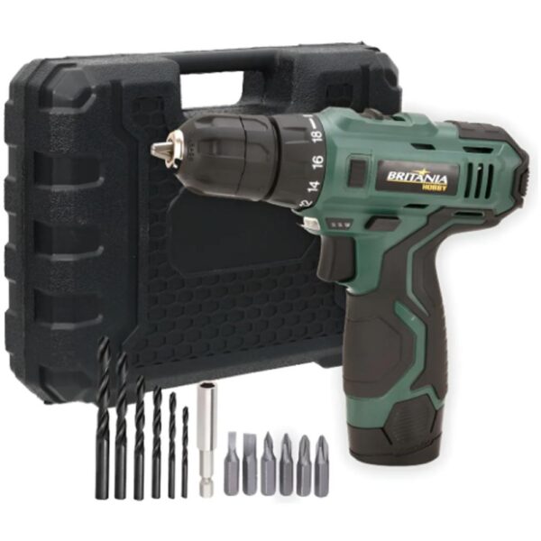Parafusadeira e Furadeira Britânia Hobby Com Estojo – Bivolt – BPF03M