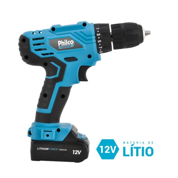 Parafusadeira Philco Force 2 em 1 800RPM Bivolt – PPF12