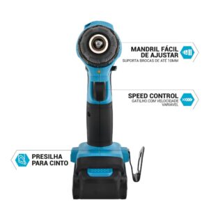 Parafusadeira Philco Force 2 em 1 800RPM Bivolt – PPF12