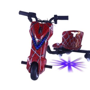 Triciclo Bang Toys Elétrico Drift 36V Luz de LED Bluetooth Suporta 75 kg Vermelho – Turbo Twister