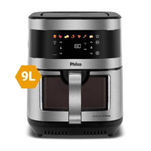 Air Fryer Philco PAF90C 9L Digital Visor Glass 2000W Preta 220v – PAF90C