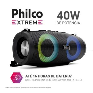 Caixa de Som Speaker Philco Extreme 40W Bivolt – PBS45BT