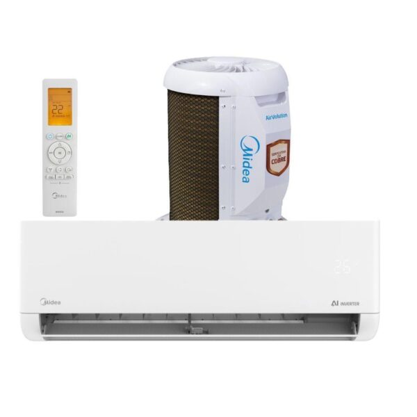 Ar-condicionado Split Hi Wall  Midea 12.000 BTUs Inverter Frio Airvolution IA Wi-Fi – 38TAVCA12M5