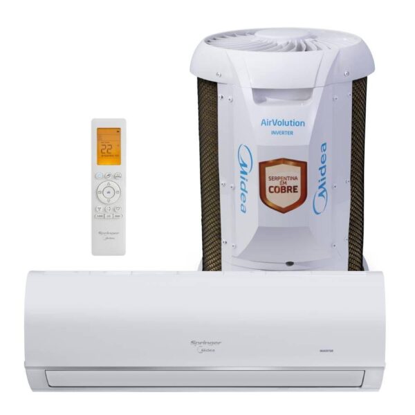 Ar-condicionado Split Hi Wall Midea AirVolution Connect 12000 BTUs Inverter Quente e Frio Wi-Fi – 42AFVQI12S5